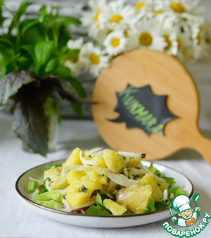 Картофельный салат с каперсами и базиликом Картофельный салат с каперсами и базиликом