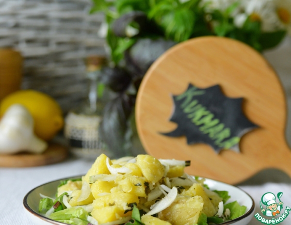 Картофельный салат с каперсами и базиликом Картофельный салат с каперсами и базиликом