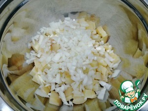 Картофельный салат с солеными груздями Картофельный салат с солеными груздями