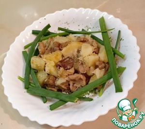 Картошка с вешенками, томленая в духовке Картошка с вешенками, томленая в духовке