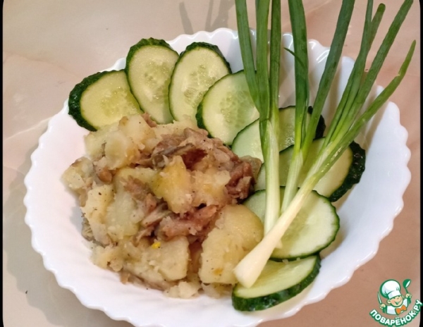 Картошка с вешенками, томленая в духовке Картошка с вешенками, томленая в духовке