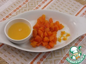 Каша из рисовой поленты с курагой