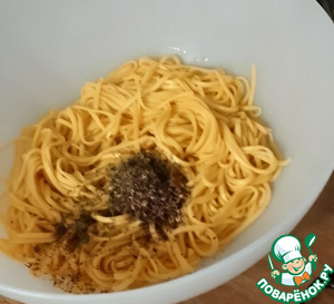 Керабу с лапшой и креветками