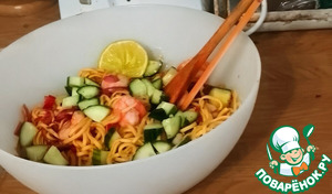 Керабу с лапшой и креветками
