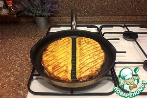 Кесадилья с курицей, овощами, зеленью, сыром Кесадилья с курицей, овощами, зеленью, сыром