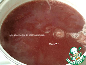 Кисель из яблок и ежевики