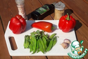 Китайский салат с молодым зеленым горошком Китайский салат с молодым зеленым горошком