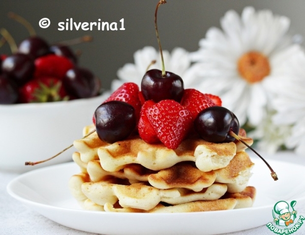 Клубничные вафли Клубничные вафли