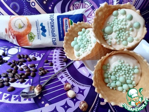 Кофейно-ореховый чизкейк в рожке Кофейно-ореховый чизкейк в рожке