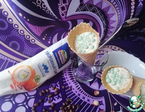 Кофейно-ореховый чизкейк в рожке Кофейно-ореховый чизкейк в рожке