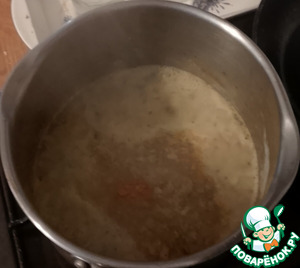 Кокосовое карри с зелёным горошком