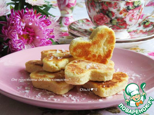 Кокосовое печенье на сковороде