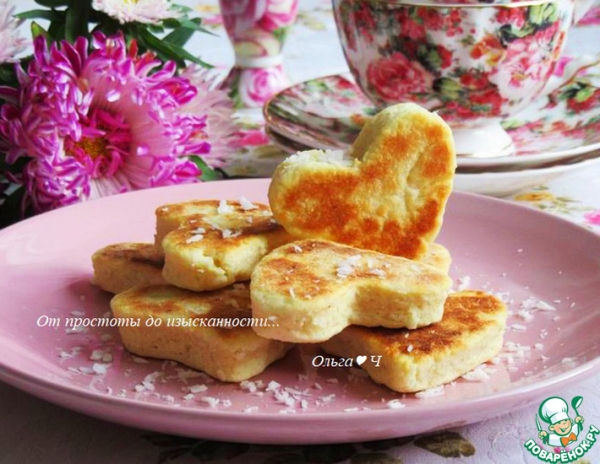 Кокосовое печенье на сковороде