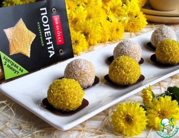 Кокосовые конфеты из поленты