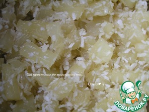 Кокосовый торт-безе с ананасами Кокосовый торт-безе с ананасами
