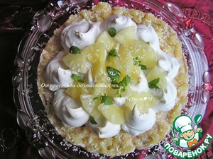 Кокосовый торт-безе с ананасами Кокосовый торт-безе с ананасами