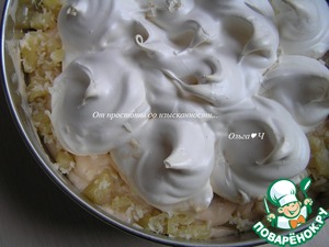 Кокосовый торт-безе с ананасами Кокосовый торт-безе с ананасами
