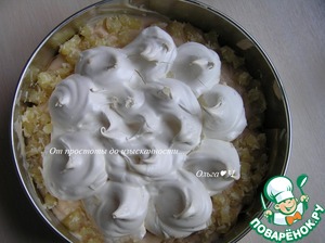 Кокосовый торт-безе с ананасами Кокосовый торт-безе с ананасами