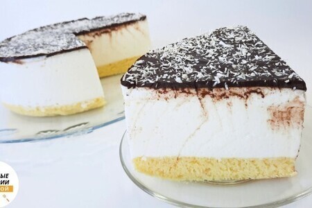 Кокосовый торт птичье молоко с желатином