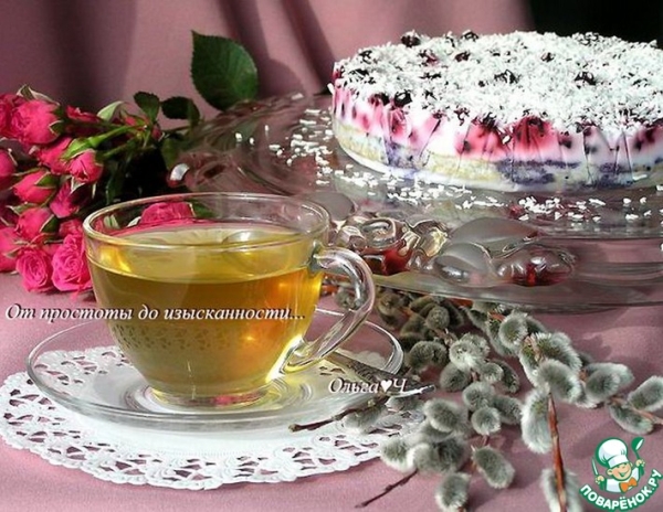 Кокосовый торт с ягодами Кокосовый торт с ягодами