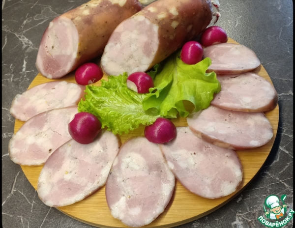 Колбаса рубленая из свинины и курицы Колбаса рубленая из свинины и курицы