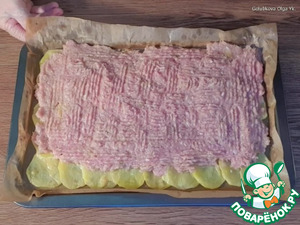 Котлетный фарш в картофельной чешуе Котлетный фарш в картофельной чешуе