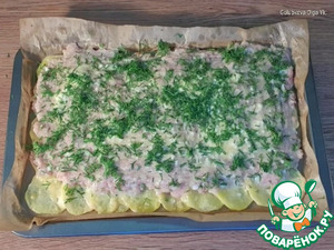 Котлетный фарш в картофельной чешуе Котлетный фарш в картофельной чешуе