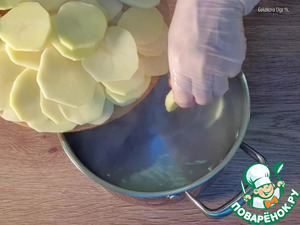 Котлетный фарш в картофельной чешуе Котлетный фарш в картофельной чешуе