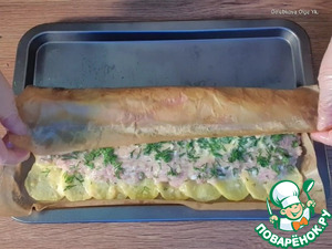 Котлетный фарш в картофельной чешуе Котлетный фарш в картофельной чешуе