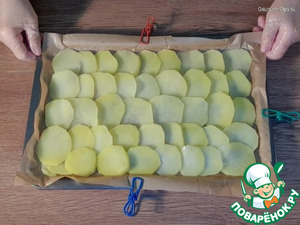Котлетный фарш в картофельной чешуе Котлетный фарш в картофельной чешуе