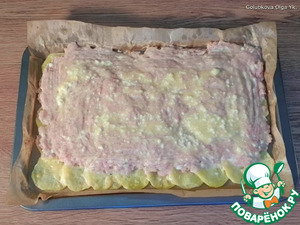 Котлетный фарш в картофельной чешуе Котлетный фарш в картофельной чешуе