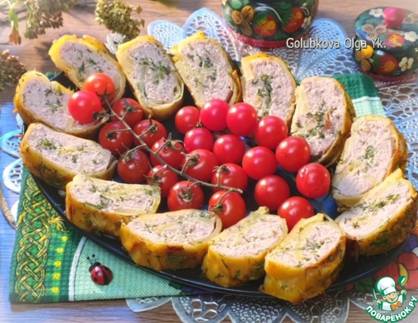 Котлетный фарш в картофельной чешуе Котлетный фарш в картофельной чешуе