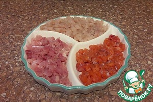 Котлеты из трех видов рыб с салом