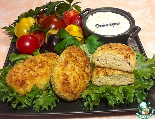 Котлеты из трех видов рыб с салом