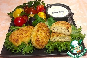 Котлеты из трех видов рыб с салом