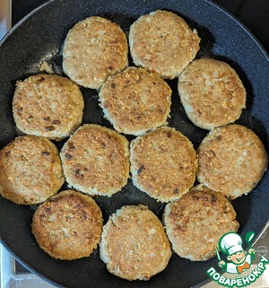 Котлеты из тунца и овсянки