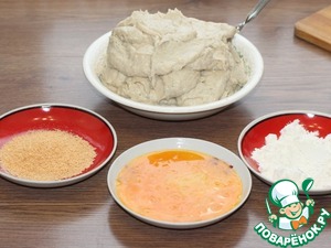 Котлеты со спаггети и грибным соусом Котлеты со спаггети и грибным соусом