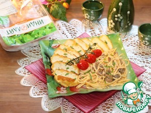 Котлеты со спаггети и грибным соусом Котлеты со спаггети и грибным соусом