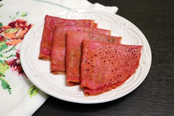 Красные заварные блинчики #пушкинкулинар