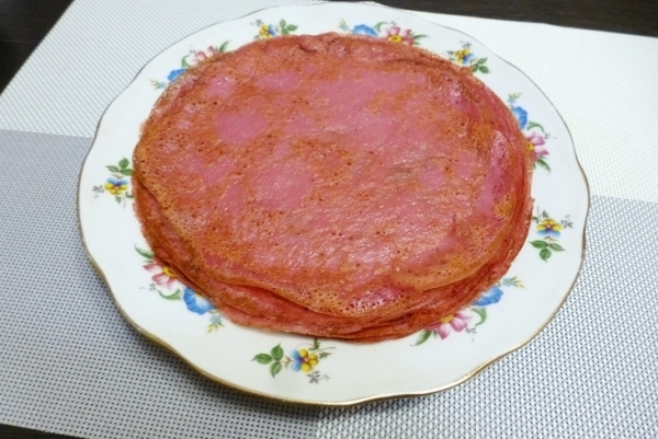 Красные заварные блинчики #пушкинкулинар