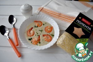 Крем-суп из поленты с креветками Крем-суп из поленты с креветками