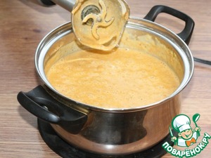 Крем-суп из поленты с сухариками