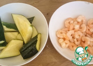 Креветки и цуккини с лимоном Креветки и цуккини с лимоном