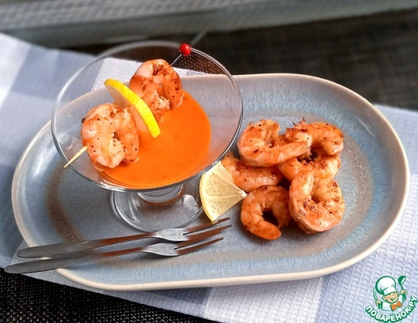 Креветки с перечным соусом