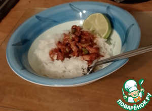 Креветки с зелёным луком "Ода Ямайке" Креветки с зелёным луком "Ода Ямайке"