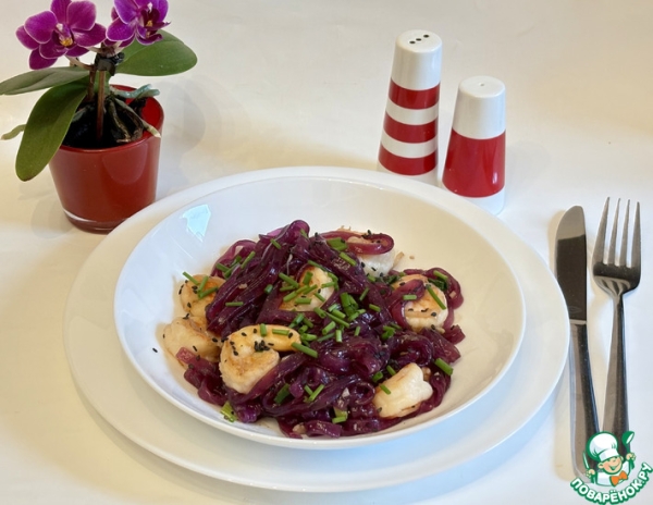 Креветки со стеклянной лапшой по-азиатски Креветки со стеклянной лапшой по-азиатски