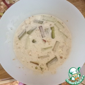 Креветки в ревенево-кокосовом самбале