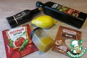 Крылышки, маринованные в остром кетчупе