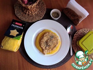 Кукурузная полента с рыбным рийетом