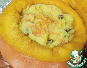 Кукурузно-фруктовая полента в тыквенном горшочке Кукурузно-фруктовая полента в тыквенном горшочке